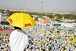 دي إتش إل إكسبريس السعودية توزع مئات الآلاف من المظلات على ضيوف الرحمن