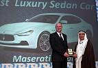 Maserati Ghibli awarded best luxury sedan in Saudi Arabia
