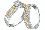 Pure Gold Jewellers launches bridal diamond rings in twisted gold rope design
