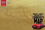 Nissan GT-R offers a #LegendarySalute to India, creating the world’s largest-ever country map