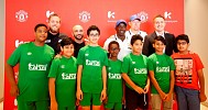 Manchester United Legends Peter Schmeichel and Dwight Yorke Meet Young Fans at Kansai Paint Design Centre in Dubai