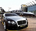 Combined luxury demonstration of  both  Breitling and  Bentley 