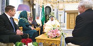 King Salman holds talks with Russian Parliament speaker