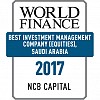 NCB Capital Wins World Finance Award for Best Investment Management Company (Equities)