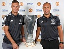 Manchester United Legends Mikaël Silvestre and Nemanja Vidić visit Epson stand at GITEX Technology Week