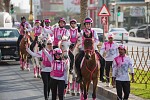 Pink Caravan Riders…. Spreading hope on horsebacks