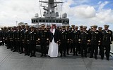 قائد القوات البحرية الملكية السعودية يدشن سفينة جلالة الملك الجبيل