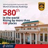 Abu Dhabi University ranks 580 in the world according to QS World University Ranking 