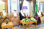 King receives education minister, GCC secretary general and Gulf countries’ higher education ministers