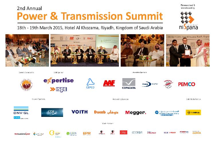Power and Transmission Summit 2015 on the 18th & 19th of March 2015 at the Al Khazoma Hotel in Riyadh, Saudi Arabia      

