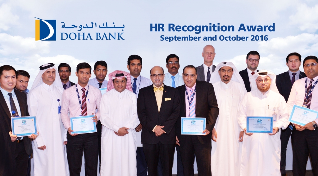Doha Bank Celebrates Achievements of its Employees at Monthly Employee